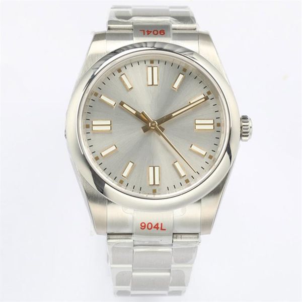 

watch automatic mechanical watches 41mm men fashion wristwatches stainless steel wristband luminous business wristwatch montre de 244d, Slivery;brown