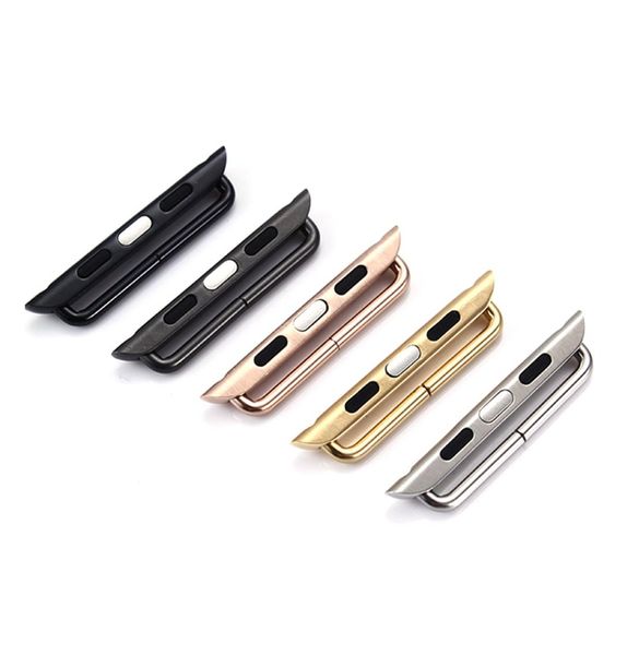 

10pcs stainless steel adapter diy watchband for watch band 38mm 40mm 42mm 44mm replacement connector for iwatch series 1 2 3 4 57764911, Bronze;slivery