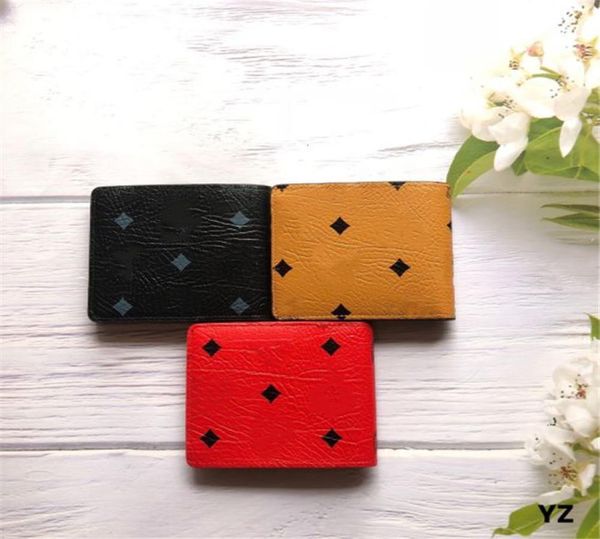 

fashion men women wallet front pocket money clip classic korean style leather wallets large capacity small short cred7121609, Red;black