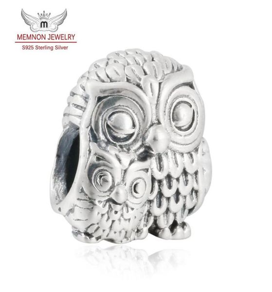 

memnon jewelry 2016 autumn new charming owl family charm fit bracelets diy 925 sterling silver animal beads for jewelry making be3992020622, Bronze;silver