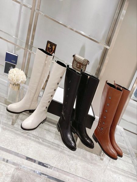 

women designer boots overknee boot designers genuine leather thick heels shoes fashion shoe winter fall with box by shoe10 275967399, Black