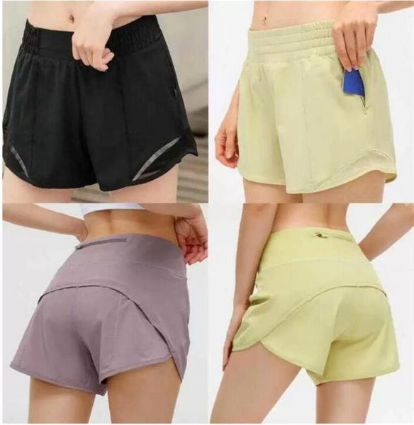 

2021 womens l33 yoga shorts pants pocket quick dry gym sport outfit highquality style summer dresses elastic waist269d1129804