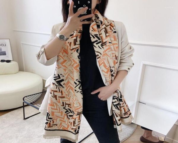 

scarves women winter long bufanda imitation cashmere design scarf thick blanket and shawls foulard neckerchief 18065cm17055669, Blue;gray