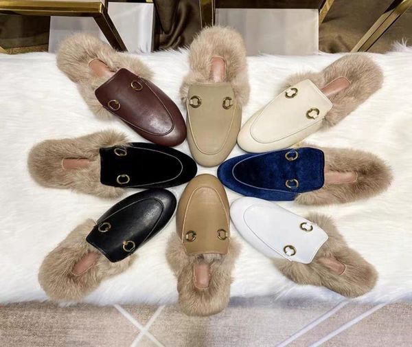 

2021 designer women men fur slippers princeton loafers genuine leather mens scuffs womens chinese style embroidery casual flat sli9288462, Black