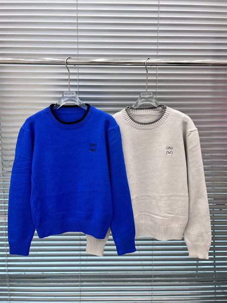

loe womens knit wool blend designers blue sweaters crochet jumper loose sweater letter designer knitting sweater women knitwear clothes, White;black