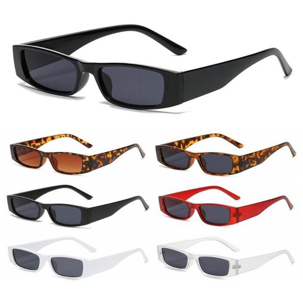 

sunglasses 1 pcs fashion retro small frame sun glasses rectangle vintage square narrow trending eyewear uv4001416349, White;black