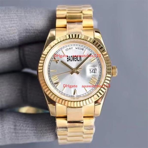 

2022 men's watch dual calendar display automatic machinery designer gold bracelet luminous pointer 41mm aaa style classic lux296r, Slivery;brown