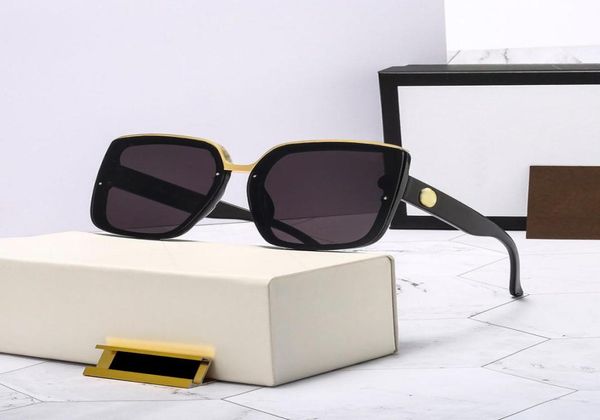 

fashion designer sunglasses man woman luxury sun glasses rectangle goggle adumbral 3 color full frame optional 744234, White;black