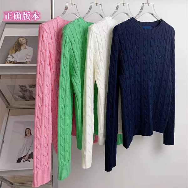 

designer pull f fried dough twists round neck sweater long sleeve knitted twisted pullover autumn women's simple, White;black