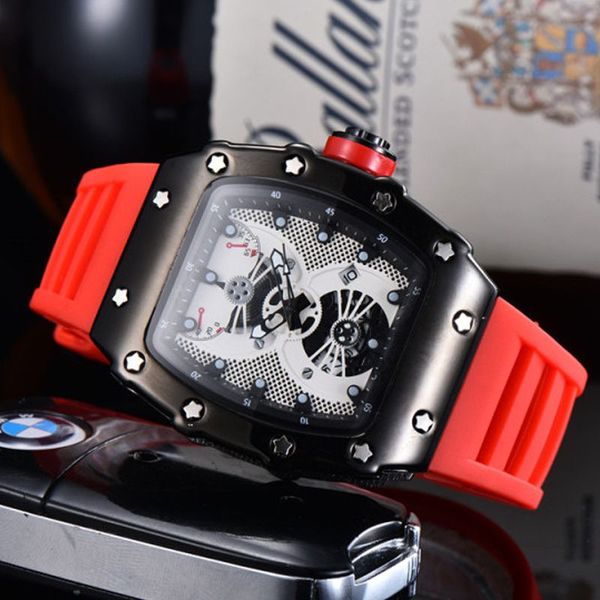 

men's diamond quartz watch hollow glass back stainless steel case watch black rubber 01 0, Slivery;brown