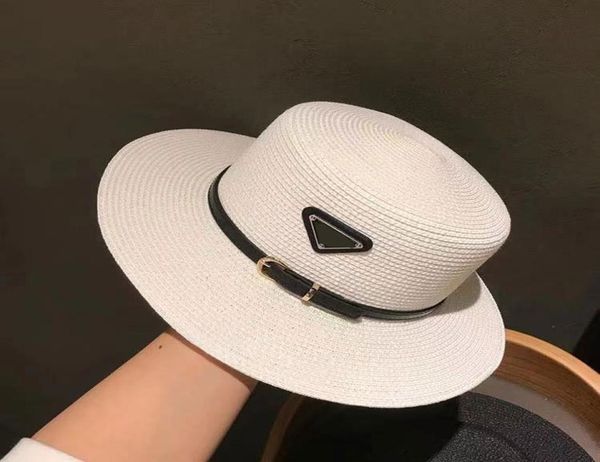 

luxury brand flat straw hat spring summer autumn and winter four seasons big brim sun visor british fashion hat tide bra4073718, Blue;gray