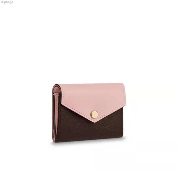 

whole classic clasp wallets zoe wallet in brown women small genuine leather goods inside the zipper bag short purse m62933 b0279011282878, Red;black