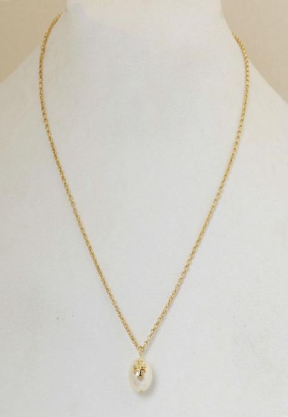 

real 18k gold plated pearl t logo pendant b pendant necklace brand4001710, Silver