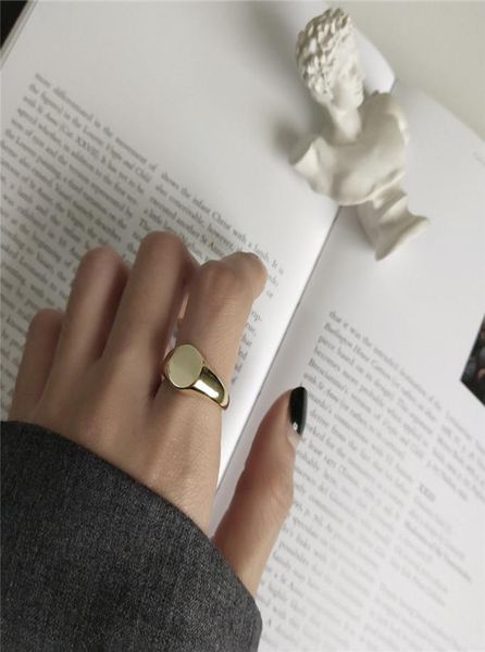 

100 925 sterling silver jewelry glazed oval shaped open statement rings for women anillos mujer 18k gold color wedding gifts2775679, Slivery;golden