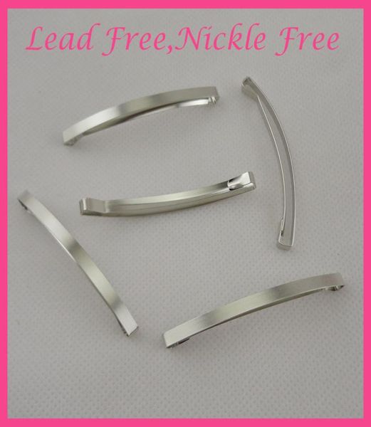 

20pcs silver finish 4mm64cm 25quot slim plain rectangle metal slide hair barrettes at lead and nickle whole8406494, Golden;silver