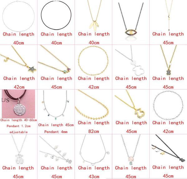 

2021 new style 100 925 sterling silver fashion classic diy cute bear sweet lady fashion necklace whole factory direct s7569081