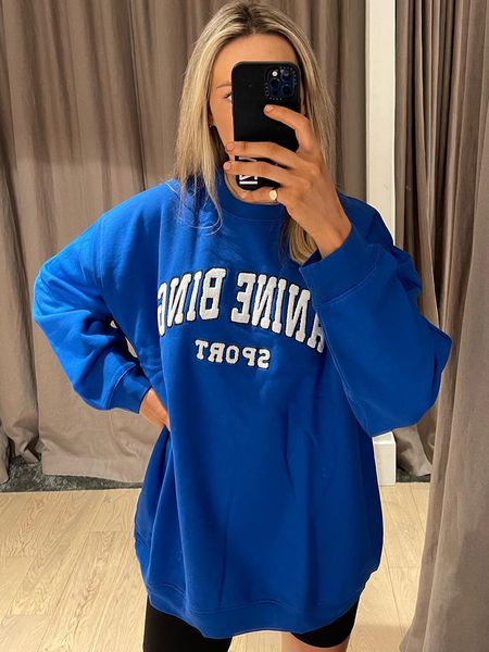 

womens hoodies sweatshirts letter embroidered women cotton loose fashion hooded pullovers spring autumn female vintage sweatshirt 230904, Black