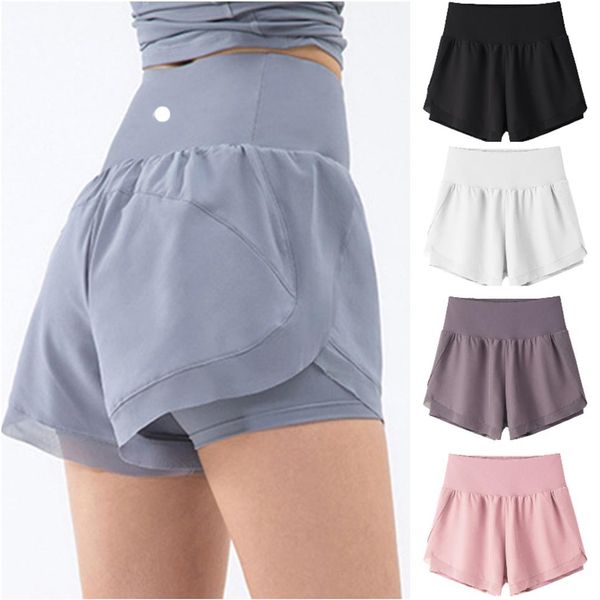 

lu-ds113 womens yoga outfits sportswear high waist shorts exercise fitness wear short pants girls running elastic pants prevent wa228q
