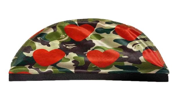 

2430 whole luxury designer letters print sleeping cap bonnets cartoon pattern nightcap bathroom satin beanie shower 39788849008541, Blue;gray