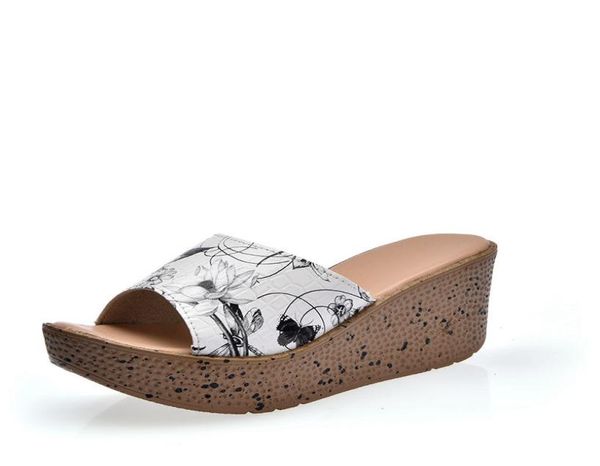 

wedge heel platform shoes women summer slippers female thick bottom sandal slides flip flops casual lovely footwear open 5675806, Black