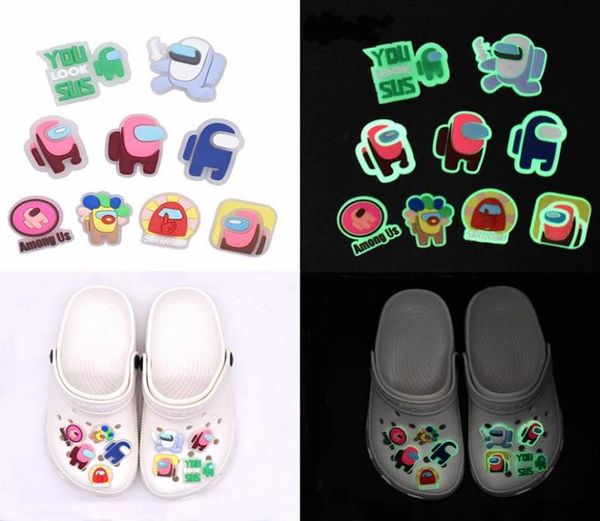 

glow shoe charms luminous shoes decoration charms cute cartoon shoe buckles for birthday party favors shoe accessories dhl 520787, White;pink