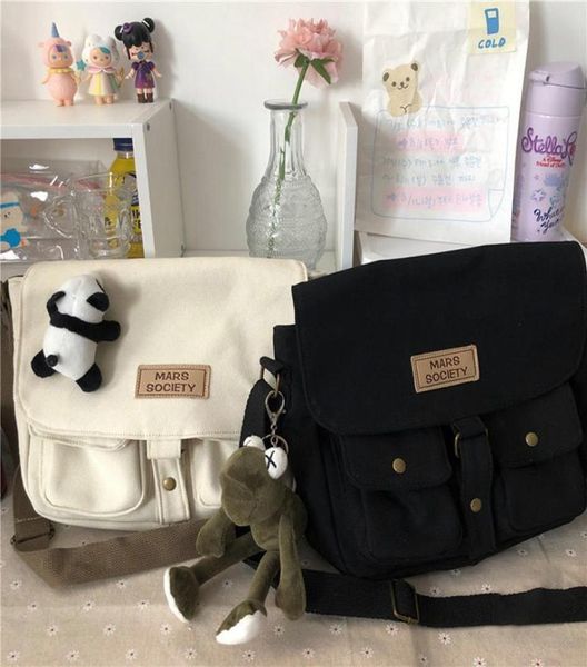 

evening bags canvas women39s bag shoulder korean students fashion harajuku windsuit casual ladies crossbody female messenger fo1253357