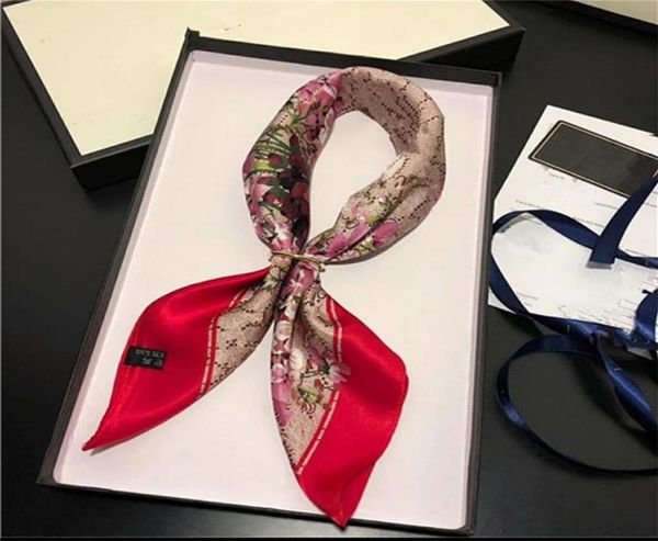 

designer silk scarf famous brand letter with logo fashion pattern scarves women shawl size 5050cm6209028, Blue;gray