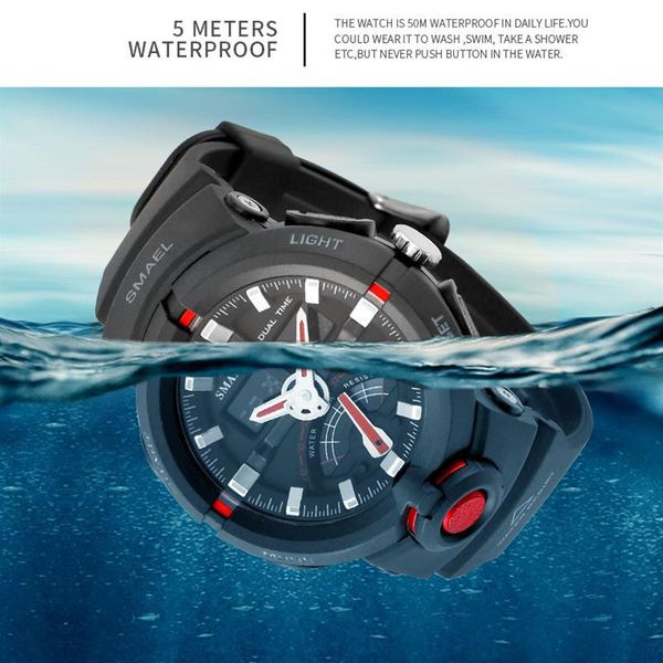 

smael brand men fashion casual electronics wristwatches clock digital display outdoor sports watches 1637250k, Slivery;brown