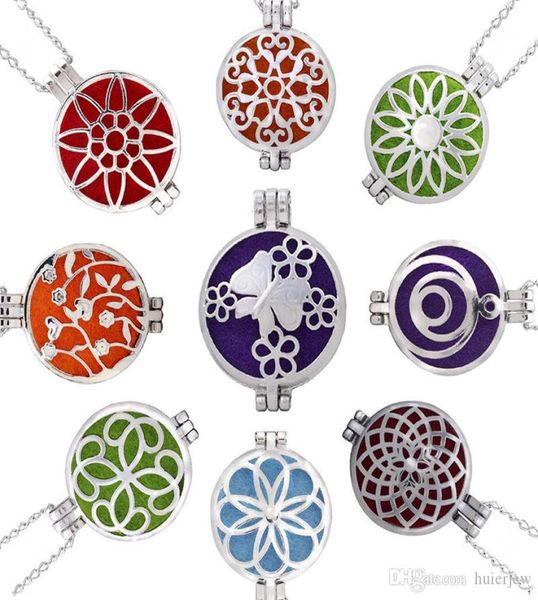 

essential oil diffuser necklace aromatherapy locket necklaces antique bronze censer jewelry cage pendant necklaces1181355, Silver