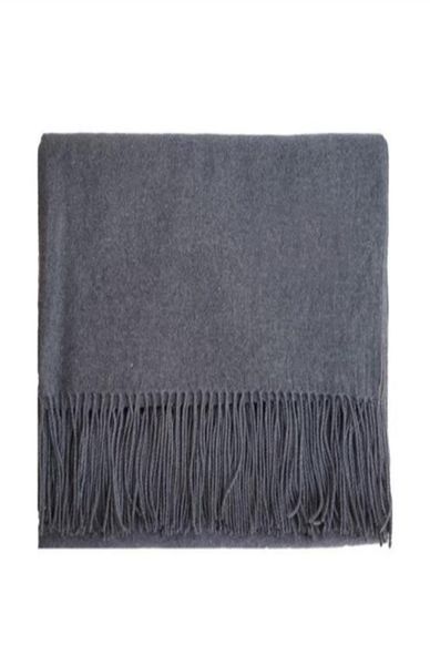 

100 cashmere women and men scarf winter warm fashion scarves mens neck warm black navy grey scarf for woman new plain color l fem3940681, Blue;gray