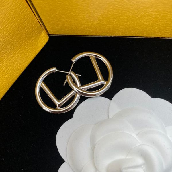 

new designer hoop earrings stud earring for women luxury earings designer jewelry gold hoops letter earing charm orecchini christm3511229, Golden;silver