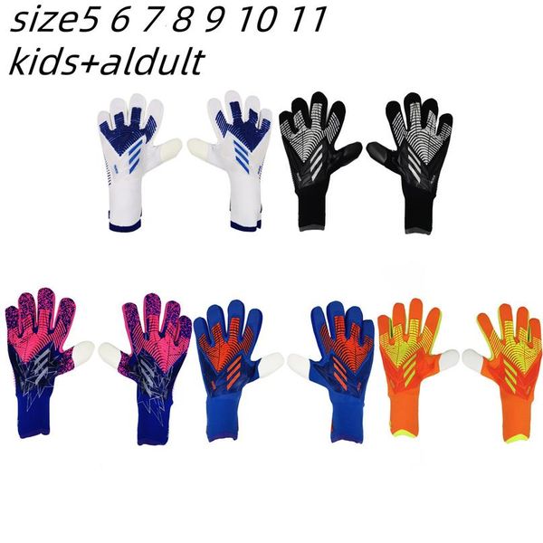 

sports gloves design men child goalie soccer goalkeeper gloves thicken full latex foam professional training football gloves 22092231v, Black