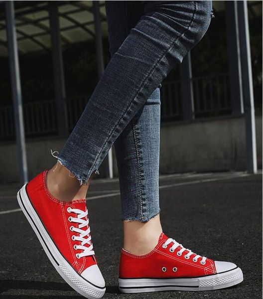 

2021 sell women men high low canvas shoes with dust bag card c19088456049