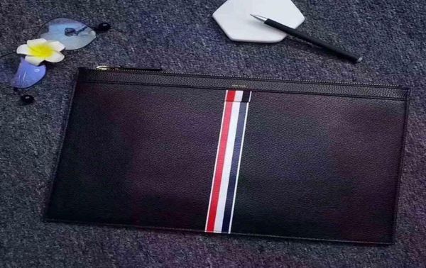 

popular men luxury european popular new fashion business wallet tb men wallet short billfol genuine leather purse clutch bag 35x253956136, Red;black