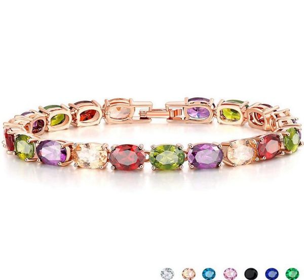 

sell luxury jewelry sweet cute 925 sterling silver platinum multi color gemstones cz diamond women wedding bracel1868785, Golden;silver