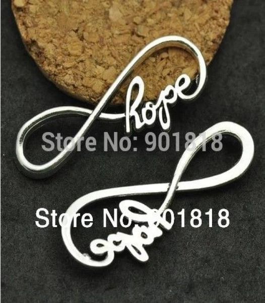

whole60pcsbag fashion infinity charms quothopequot making for infinity symbol jewelry 1339mm f9042132140, Bronze;silver