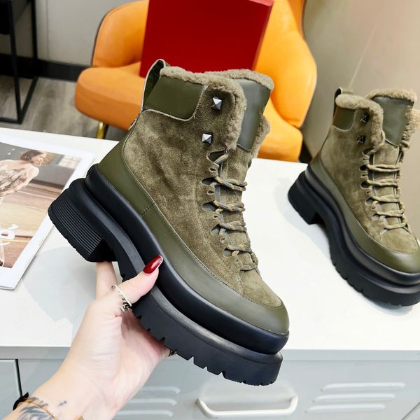 

designer skis boots valentinolies wool fashion leather ankle boots women's winter classic booties woman sx4