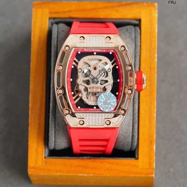 

designer richads mile watches skull watch male miller multifunctional hollow mechanical female rm011, Slivery;black