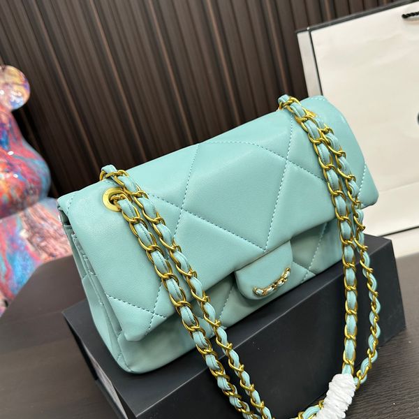 

19 chain bag designer womens shoulder bag clamshell diamond hardware metal c buckle luxury handbag diagonal shoulder bag large capacity make