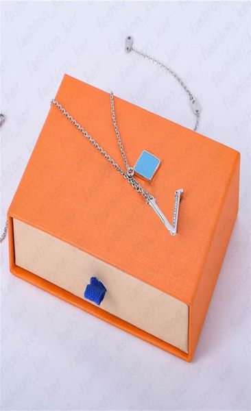 

fashion pendant necklace designer necklaces diamond personality design 2 color temperament 990104, Silver