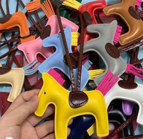 

fashion cute women039s bagcar pendant highend handmade pu handbag key chains tassel rodeo horse bag charm4685847, Black