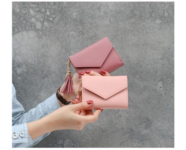 

8 colors whole leather wallet for women multicolor designer short wallet card holder women purse classic zipper pocket victori5517442, Red;black