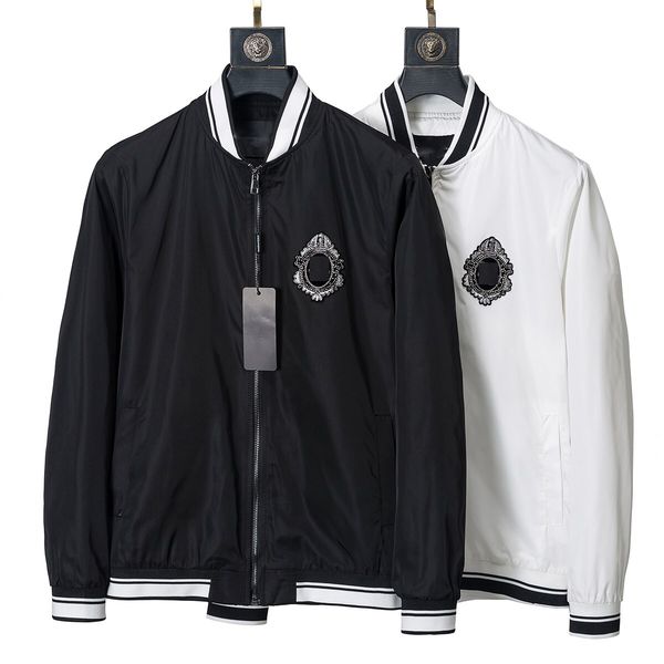 

designer men's jacket spring and fall windproof t fashion lapel sport trench casual zipper jacket garment asia m-3xl, Black;brown