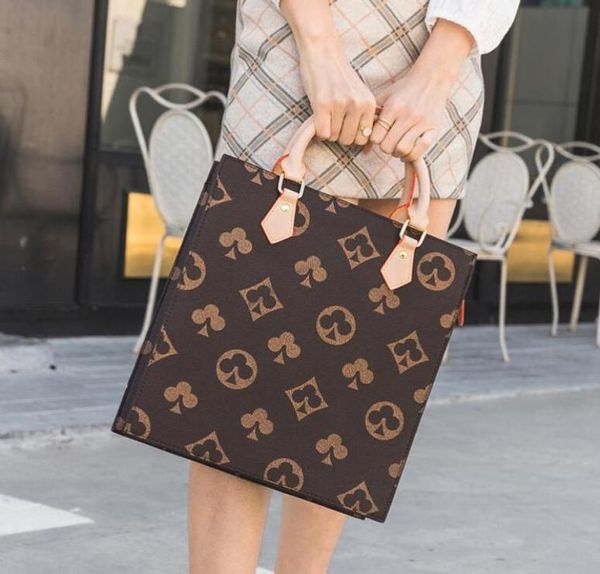 

ladies leathers shoulder bags elegant classic printing file bag simple atmosphere vertical contrast color leather handbag large po9508786