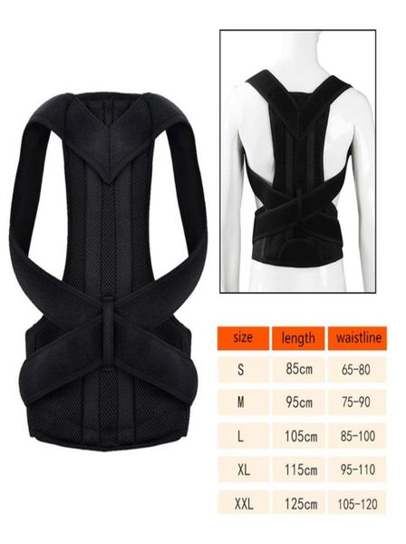 

fireclub men women adjustable posture corrector male corset back support belt lumbar support sports safety straight corrector4638228, Black;gray