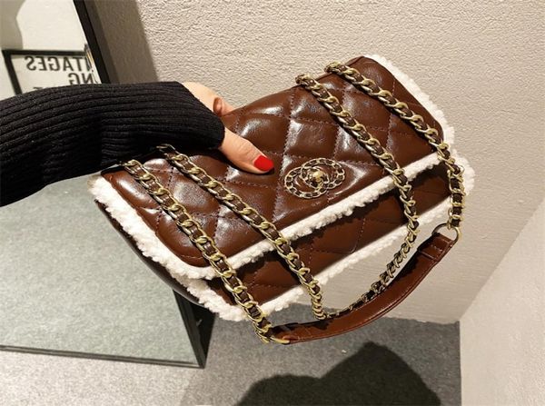

40 off 2022 trendy s autumn and splicing ling lattice chain women039s new fashion versatile messenger texture foreign style sh9464887