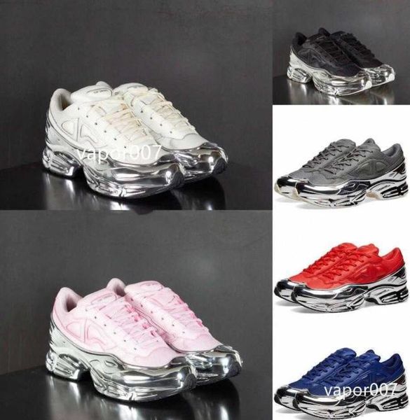 

with box 2021 fashion originals raf simons ozweego iii sports men women clunky metallic silver sneakers dorky casual s4521771