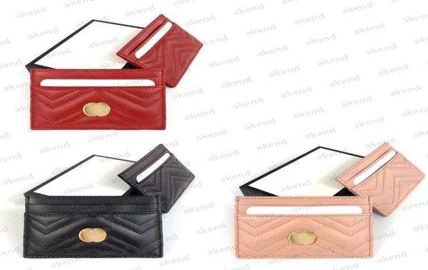 

luxury designer card holder genuine leather marmont g purse fashion y womens men purses mens key ring credit coin mini2839617, Brown;gray