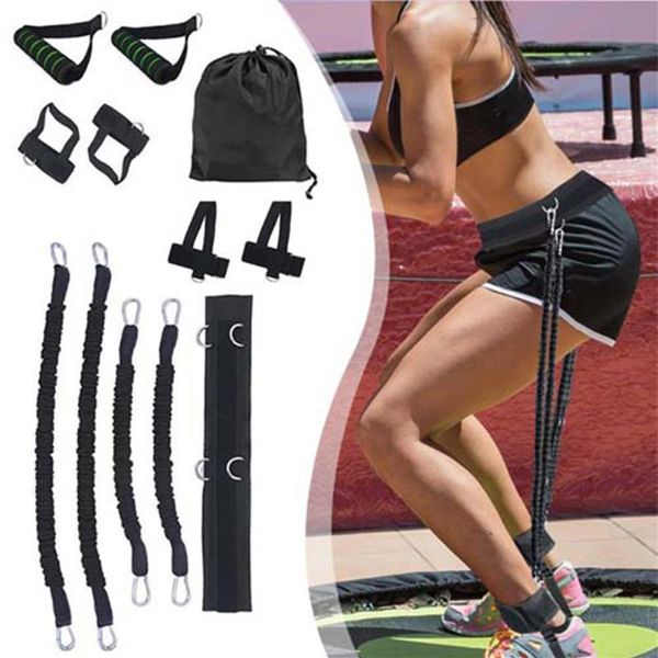 

full body resistance bands trainer sports fitness waist leg bouncing training gym stretching kit c55k 277k