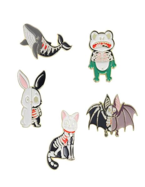 

vintage punk style rabbit brooches pin for women fashion dress coat shirt demin metal funny brooch pins badges backpack gift4230269, Gray